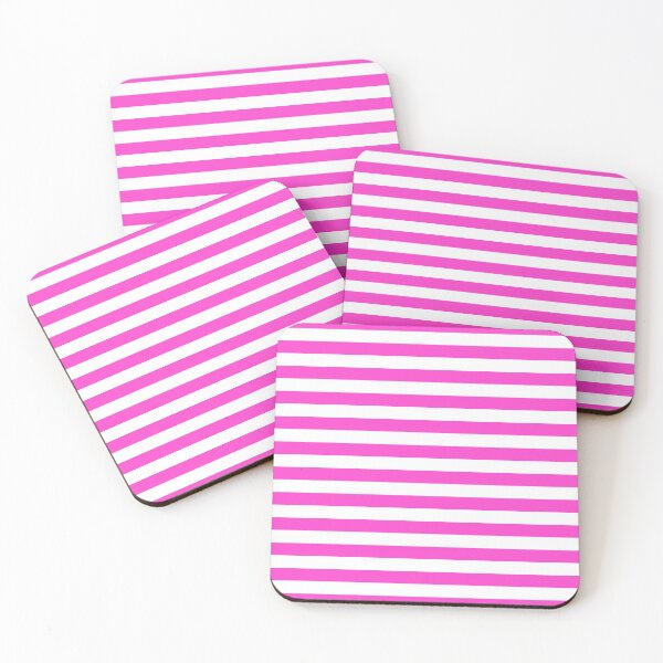 Item preview, Small HOT PINK and WHITE Horizontal STRIPES designed and sold by RachelMacht.