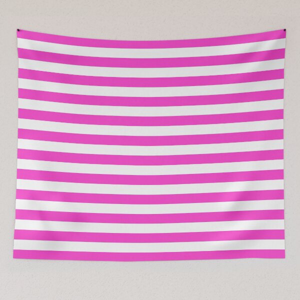 Item preview, Small HOT PINK and WHITE Horizontal STRIPES designed and sold by RachelMacht.