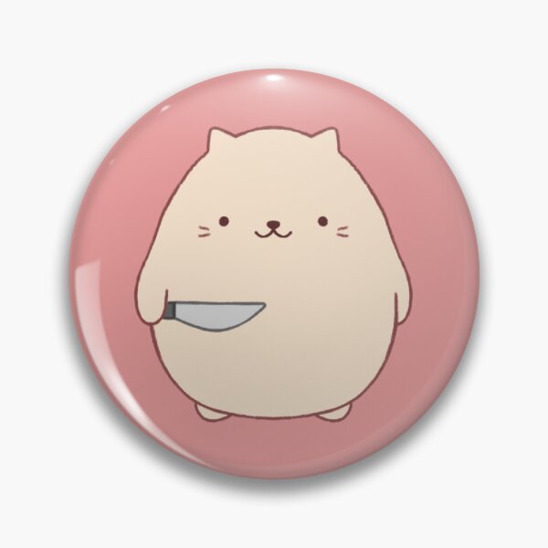 Item preview, stabby cat (light red bg) designed and sold by DesignByJennyyy.