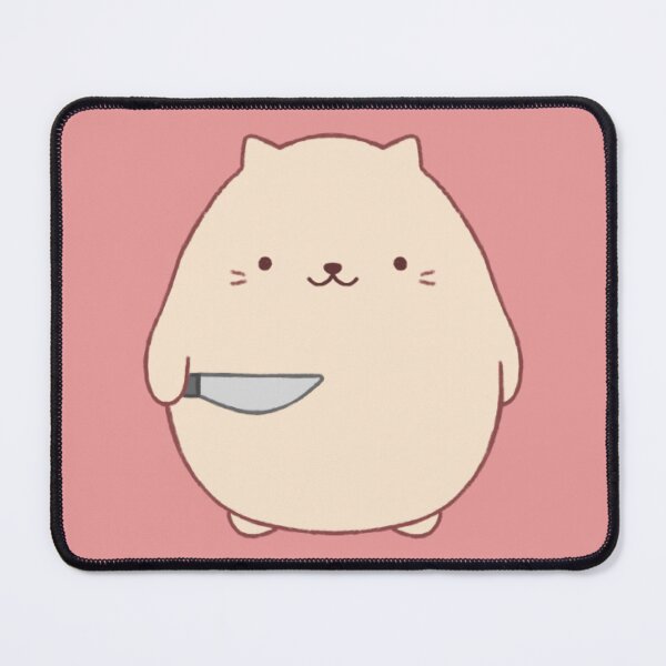 Item preview, stabby cat (light red bg) designed and sold by DesignByJennyyy.