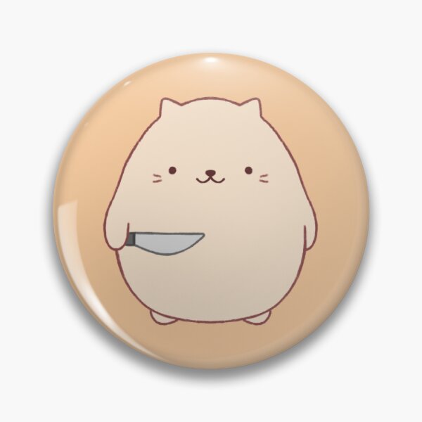 Item preview, stabby cat (light orange bg) designed and sold by DesignByJennyyy.