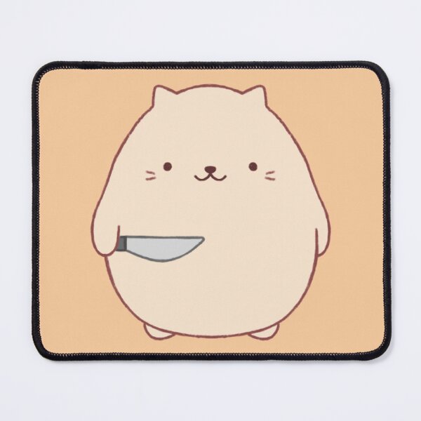Item preview, stabby cat (light orange bg) designed and sold by DesignByJennyyy.