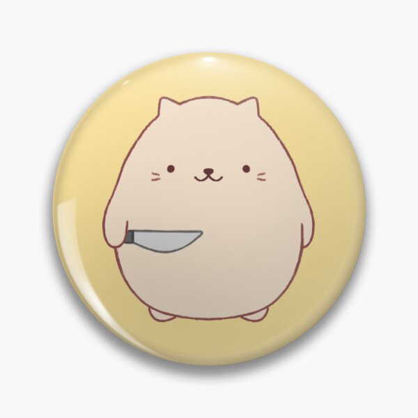 Item preview, stabby cat (yellow bg) designed and sold by DesignByJennyyy.