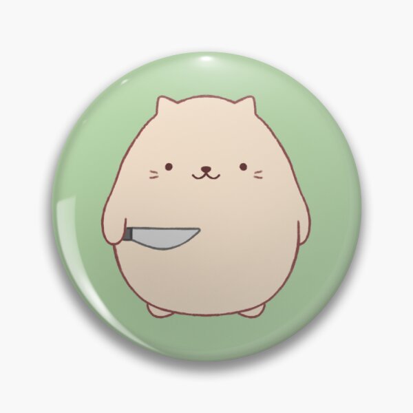 Item preview, stabby cat (green bg) designed and sold by DesignByJennyyy.