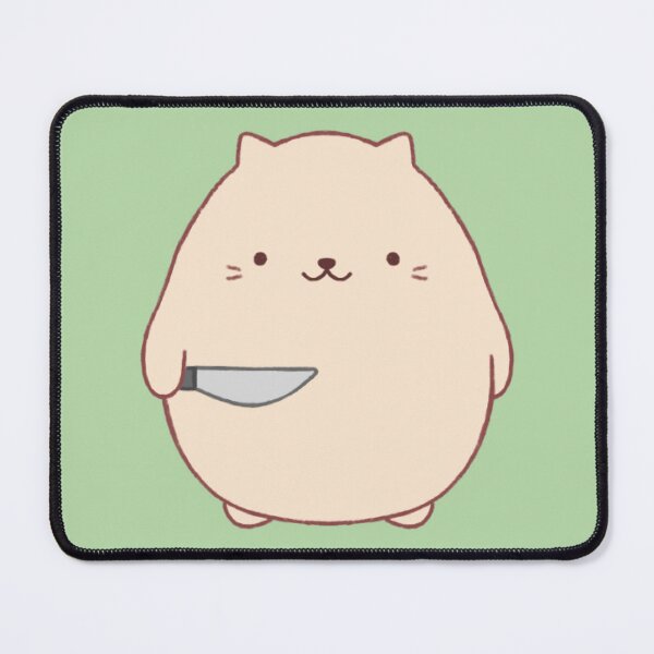 Item preview, stabby cat (green bg) designed and sold by DesignByJennyyy.