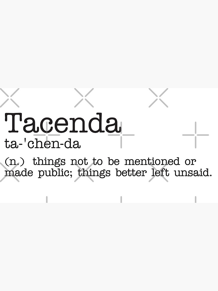 "Tacenda English Beautiful Word Definition Typewriter" Poster for