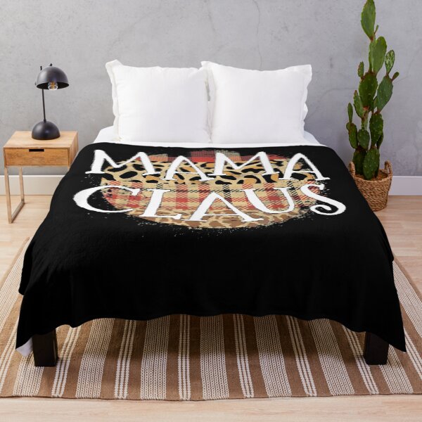 Item preview, Mama Claus Leopard Buffalo Plaid designed and sold by Harriet Taplin.