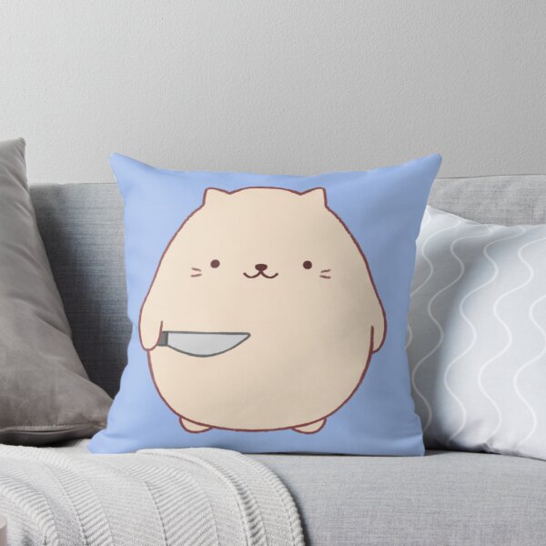 Item preview, stabby cat (blue bg) designed and sold by DesignByJennyyy.