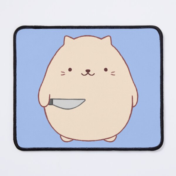 Item preview, stabby cat (blue bg) designed and sold by DesignByJennyyy.
