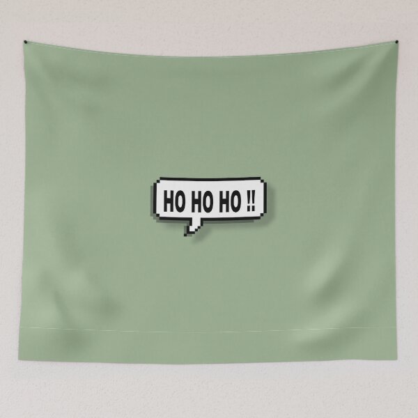 Item preview, Hohoho speech bubble on sage green designed and sold by Ninaeva.