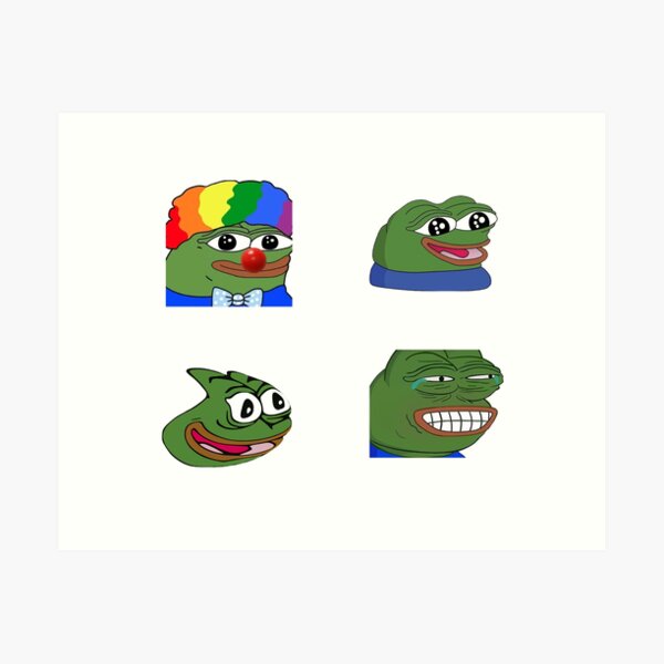 Pepega/pepe/frog Twitch Emote Happy Hyped Sad (Download Now) 