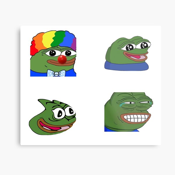 Pepega Funny Stream Emote' Poster, picture, metal print, paint by Husti