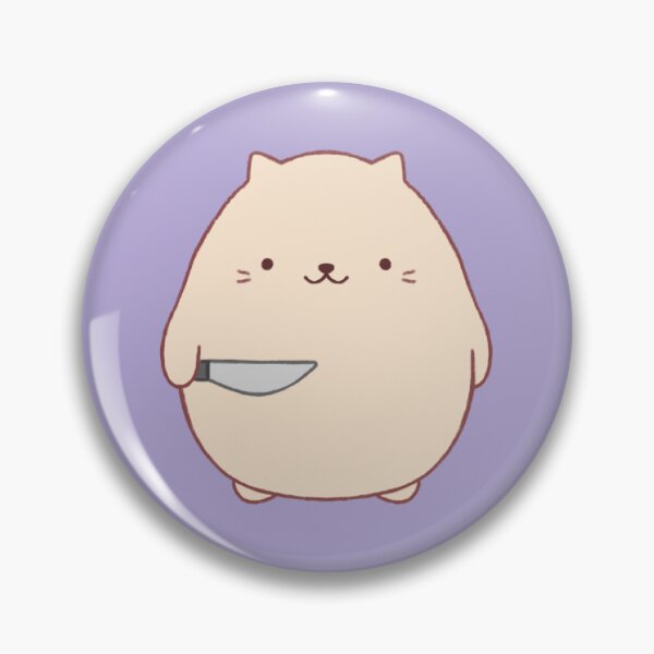 Item preview, stabby cat (purple bg) designed and sold by DesignByJennyyy.