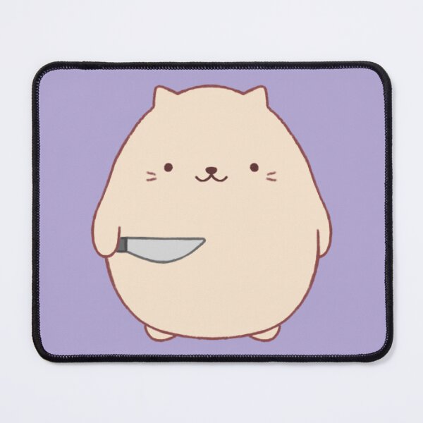 Item preview, stabby cat (purple bg) designed and sold by DesignByJennyyy.