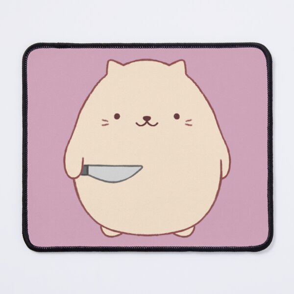 Item preview, stabby cat (pink bg) designed and sold by DesignByJennyyy.