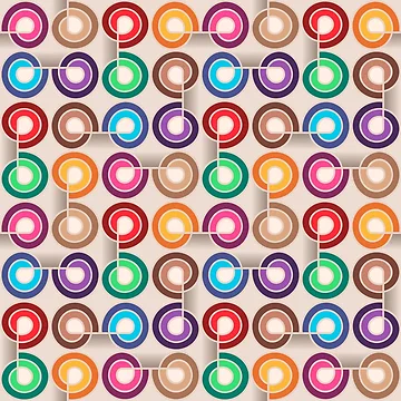 Artwork thumbnail, Colorful Round Abstract Pattern by EricaJackson