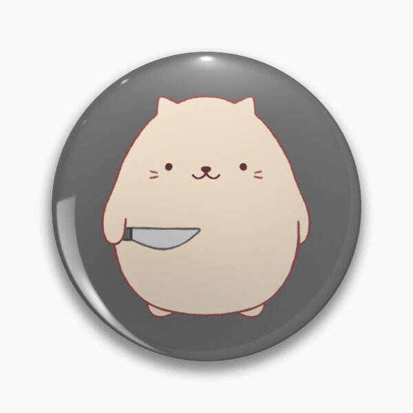 Item preview, stabby cat (grey bg) designed and sold by DesignByJennyyy.