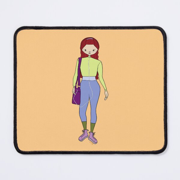 Item preview, Cute Girl With Portable Oxygen (Orange) designed and sold by misslovelymess.