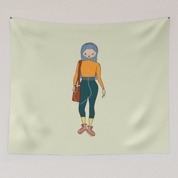 Item preview, Cute Girl With Portable Oxygen (Green) designed and sold by misslovelymess.