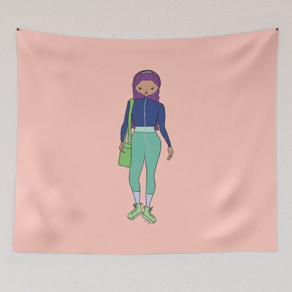 Item preview, Cute Girl With Portable Oxygen (Pink) designed and sold by misslovelymess.