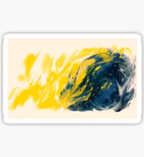 Abstract - Yellow & Blue Sticker