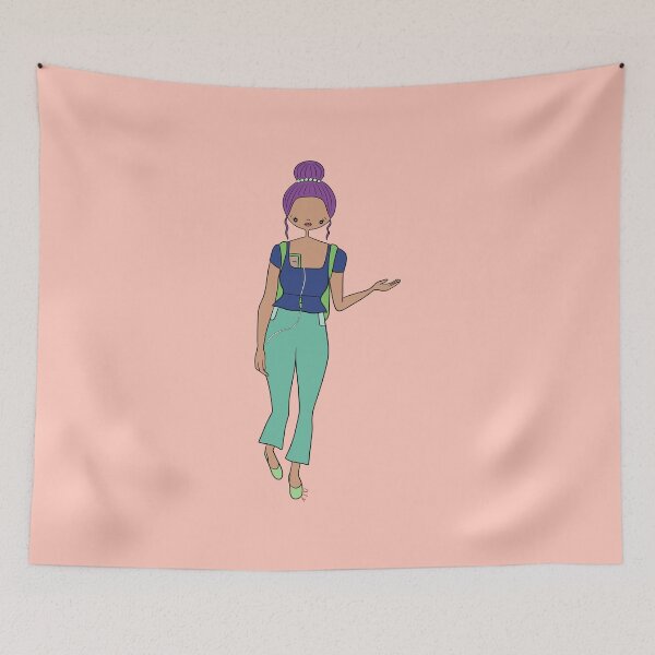 Item preview, Cute Girl With Central Line (Pink) designed and sold by misslovelymess.