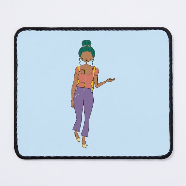Item preview, Cute Girl With Central Line (Blue) designed and sold by misslovelymess.