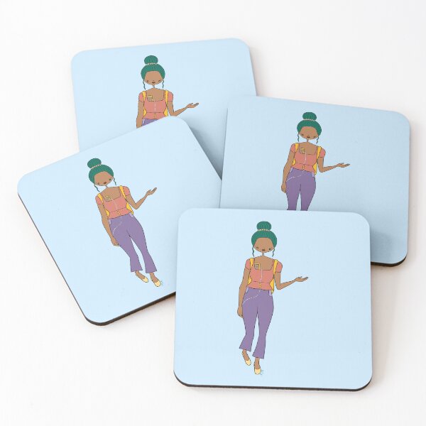 Item preview, Cute Girl With Central Line (Blue) designed and sold by misslovelymess.