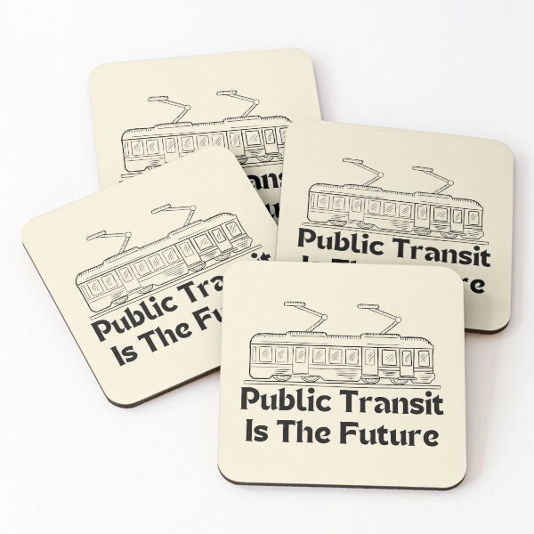 Item preview, Public Transit Is The Future Black And White designed and sold by Pink Ribbon.