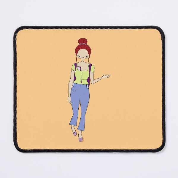 Item preview, Cute Girl With Central Line (Orange) designed and sold by misslovelymess.