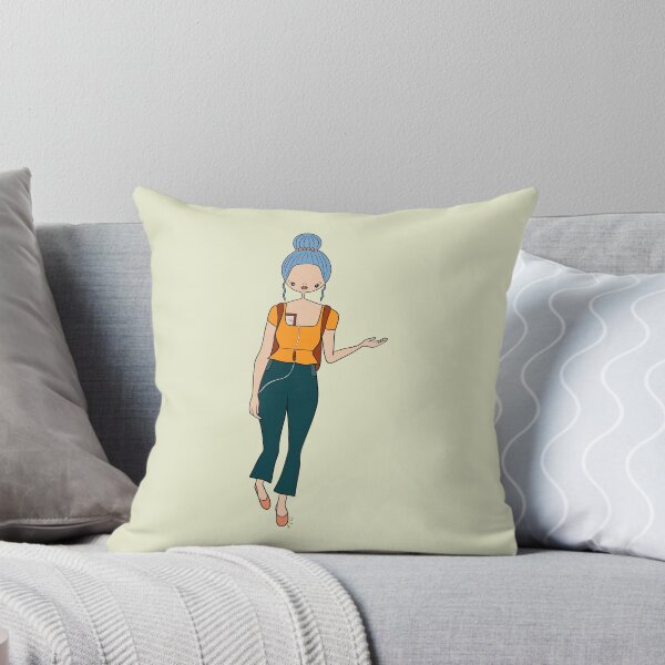 Item preview, Cute Girl With Central Line (Green) designed and sold by misslovelymess.