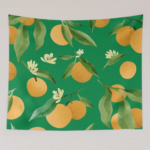 Item preview, Orange Summer's Here Fresh Fruit Pattern designed and sold by Jelisandie.