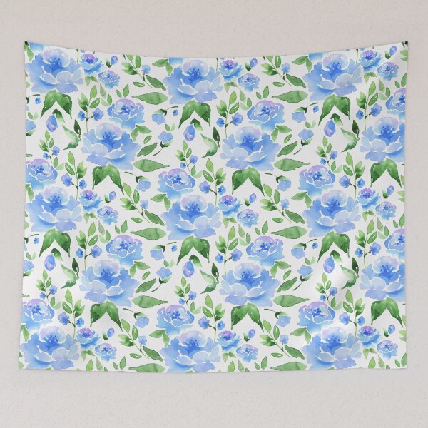 Item preview, Blue flowers designed and sold by Gribanessa.