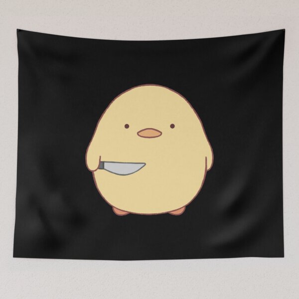 Item preview, stabby duck (black bg) designed and sold by DesignByJennyyy.