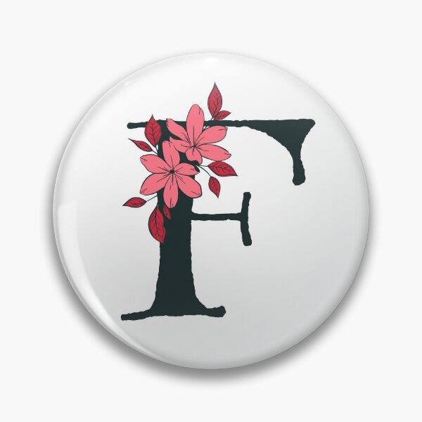 Item preview, Pink floral F monogram designed and sold by Lyssarien.