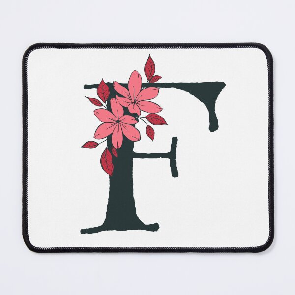 Item preview, Pink floral F monogram designed and sold by Lyssarien.
