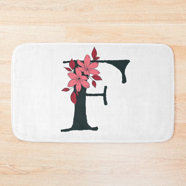 Item preview, Pink floral F monogram designed and sold by Coffee Lifestyle.