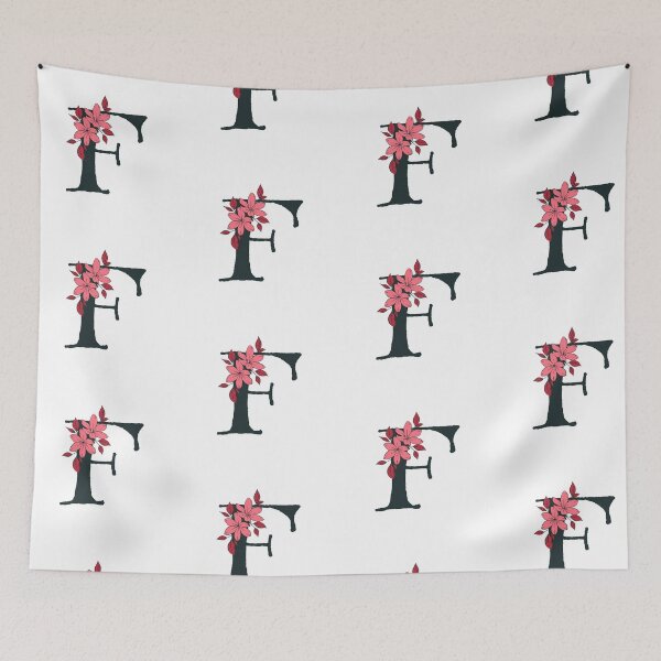 Item preview, Pink floral F monogram designed and sold by Coffee Lifestyle.