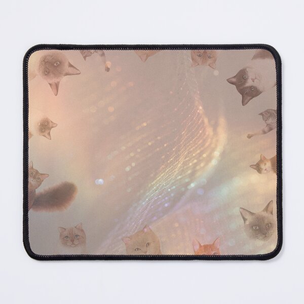 Item preview, Colourful rainbow kitty cats, cute cartoon cats on a shimmery colourful rainbow aesthetic and  holographic rainbow pattern that’s perfect for cat lovers and cat owners designed and sold by haRexia.