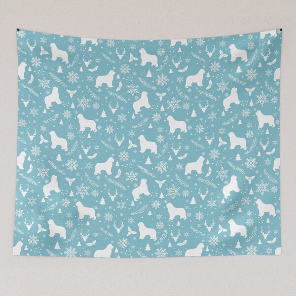 Item preview, Winter Pattern Newfoundland Dog Silhouette designed and sold by Christine Mullis.