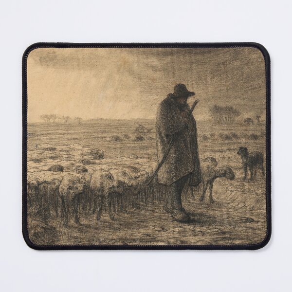 Item preview, Shepherd Returning With His Flock by Jean-Francois Millet, 1860 designed and sold by Vintage Wall Art.