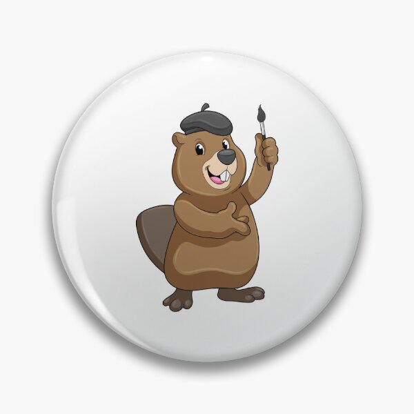 Item preview, Beaver as Painter with Paint brush designed and sold by Snabdesign84.