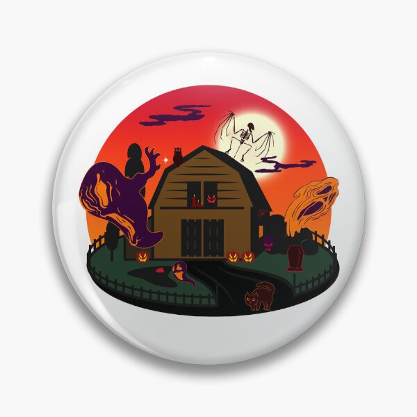 Item preview, Scary Halloween Barn on a Full Moon night designed and sold by BtheLight.