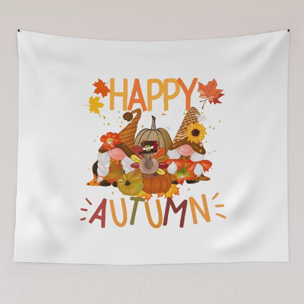 Item preview, Happy autumn, Happy fall, Happy Thanksgiving, Celebrate fall, Happy vibes, Happy gnome graphic designed and sold by InspiresME.
