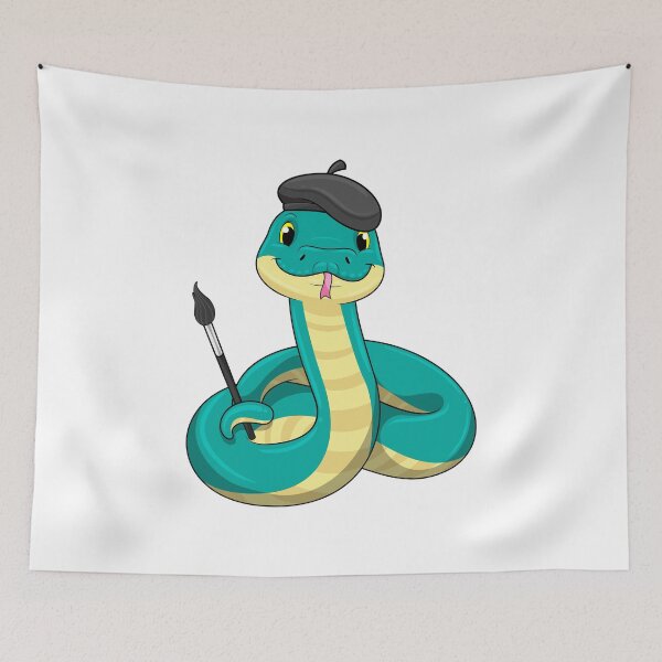 Item preview, Snake as Painter with Paint brush designed and sold by Snabdesign84.
