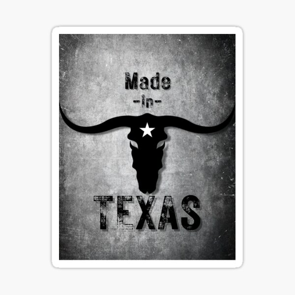 Made In Texas Cover Sticker