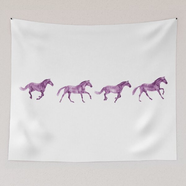 Item preview, Galloping horse 1 to 4 - purple colorized version designed and sold by SylvieG18.