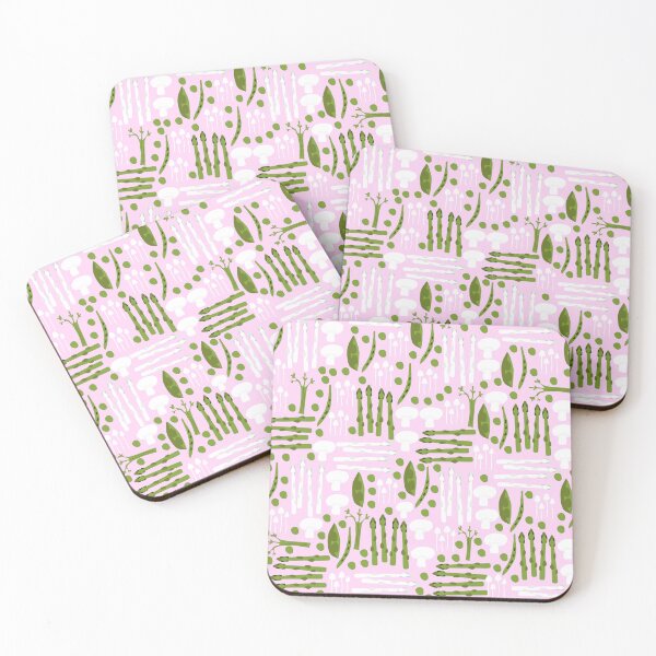 Item preview, Cute Veggies and Mushroom Pattern with Asparagus, Peas and Green Beans designed and sold by kapotka.