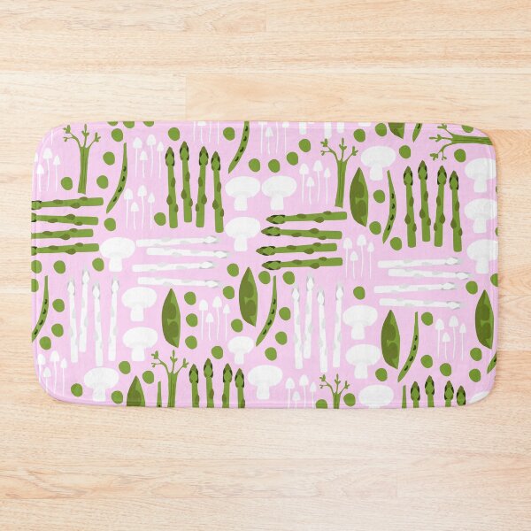 Item preview, Cute Veggies and Mushroom Pattern with Asparagus, Peas and Green Beans designed and sold by kapotka.