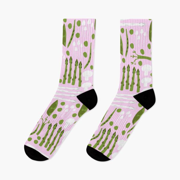 Item preview, Cute Veggies and Mushroom Pattern with Asparagus, Peas and Green Beans designed and sold by kapotka.